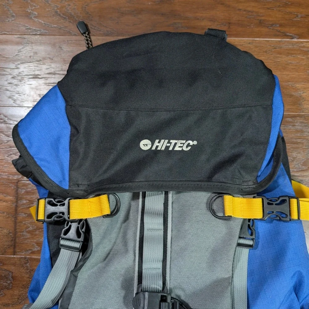 Hi-Tec Nova 55+10 Internal Frame Backpacking Rucksack Blue Grey‎ Adjustable Back